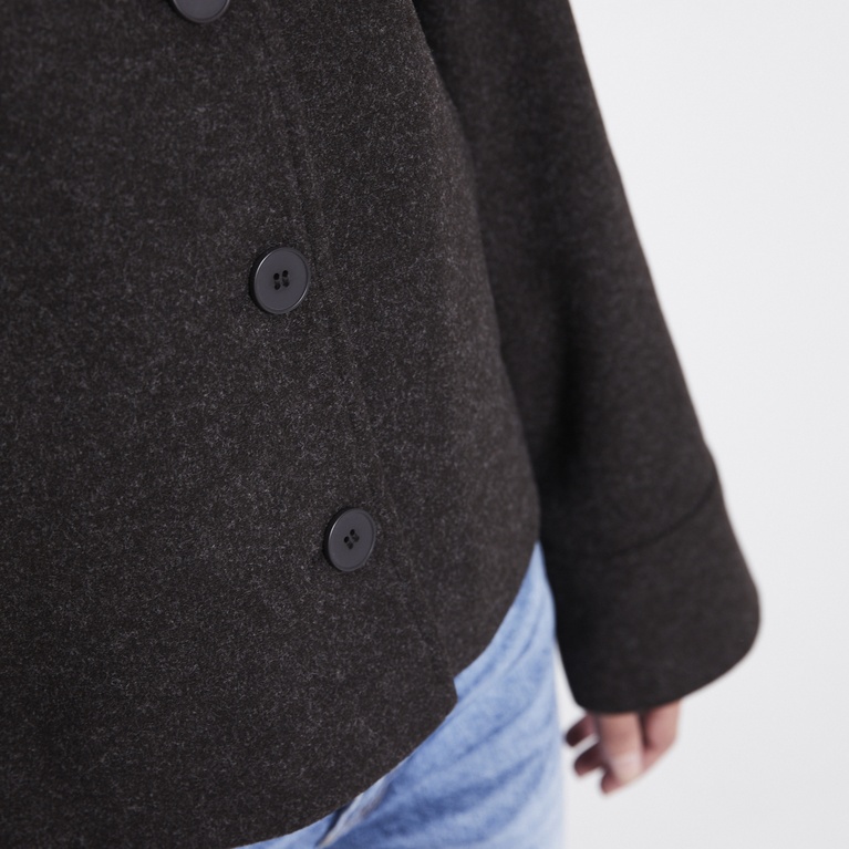 Faux fur collar jacket "Lovalie" Brown